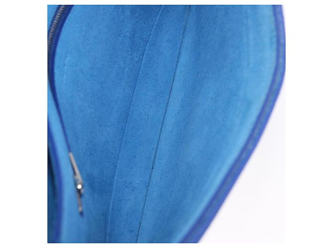 Céline CELINE Schultertasche aus Leder Blue Black Auth 202635A Schwarz Blau - Ansicht 12