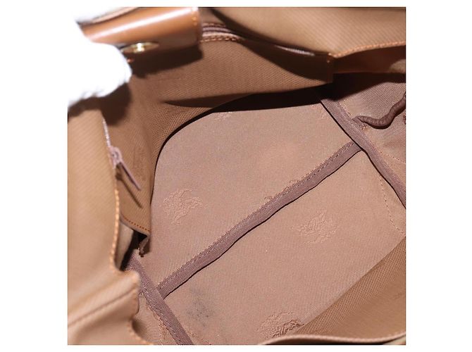Borsa a mano Burberrys Nova Check Canvas Beige Gold Auth 202669 D'oro - vista 10