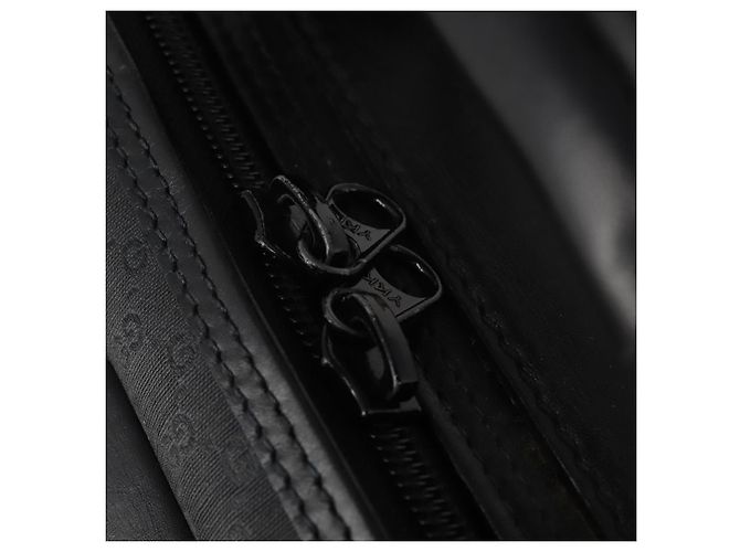 GUCCI Micro GG Supreme Trunk PVC Black Gold 010 123 0520 50 Auth 197916 Nero D'oro - vista 10