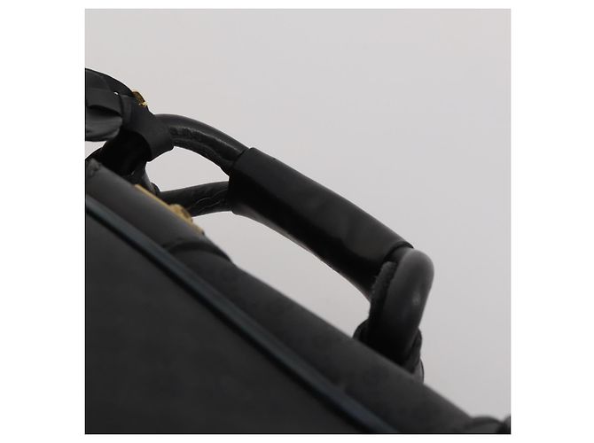 GUCCI Micro GG Supreme Trunk PVC Black Gold 010 123 0520 50 Auth 197916 Nero D'oro - vista 14