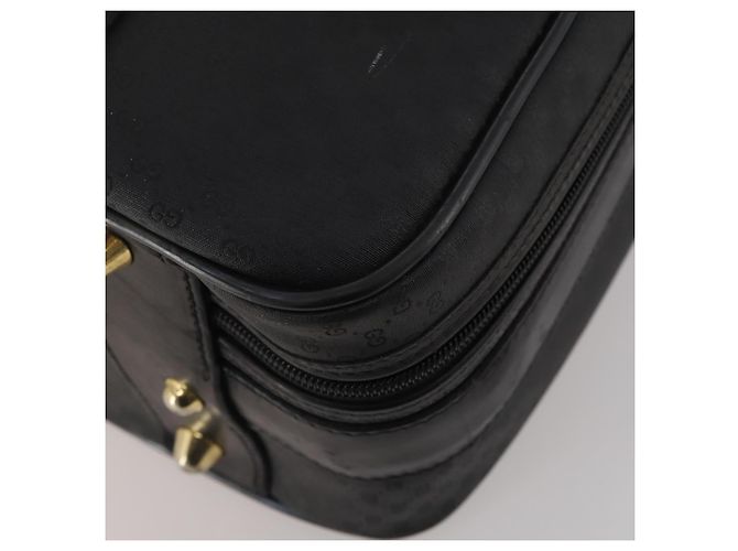 GUCCI Micro GG Supreme Trunk PVC Black Gold 010 123 0520 50 Auth 197916 Nero D'oro - vista 16