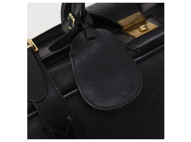 GUCCI Micro GG Supreme Trunk PVC Black Gold 010 123 0520 50 Auth 197916 Nero D'oro - vista 18
