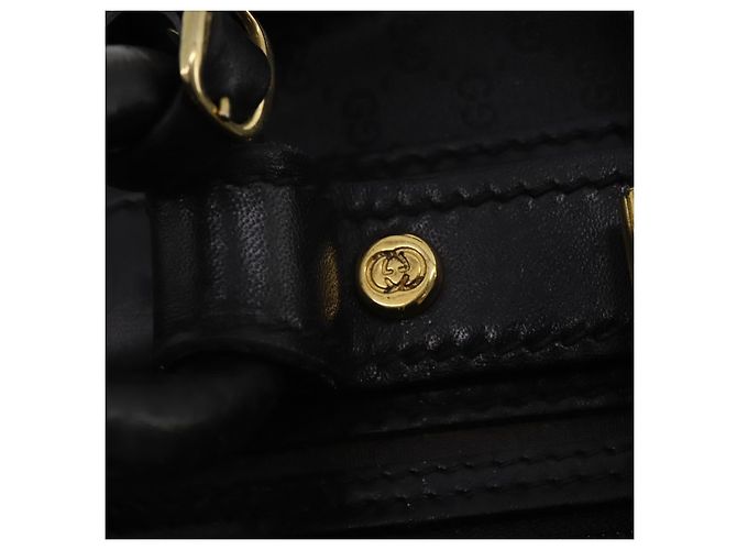 GUCCI Micro GG Supreme Trunk PVC Black Gold 010 123 0520 50 Auth 197916 Nero D'oro - vista 19