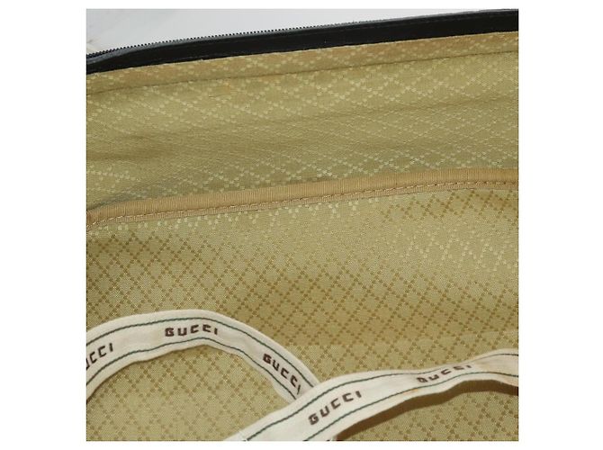 GUCCI Micro GG Supreme Trunk PVC Black Gold 010 123 0520 50 Auth 197916 Nero D'oro - vista 24