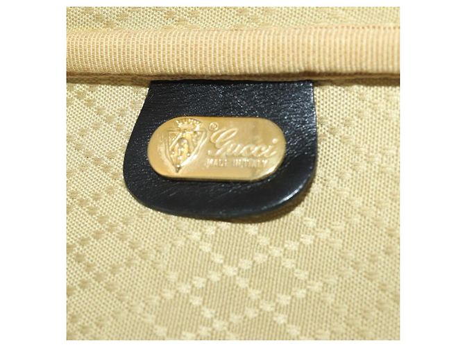 GUCCI Micro GG Supreme Trunk PVC Black Gold 010 123 0520 50 Auth 197916 Nero D'oro - vista 25