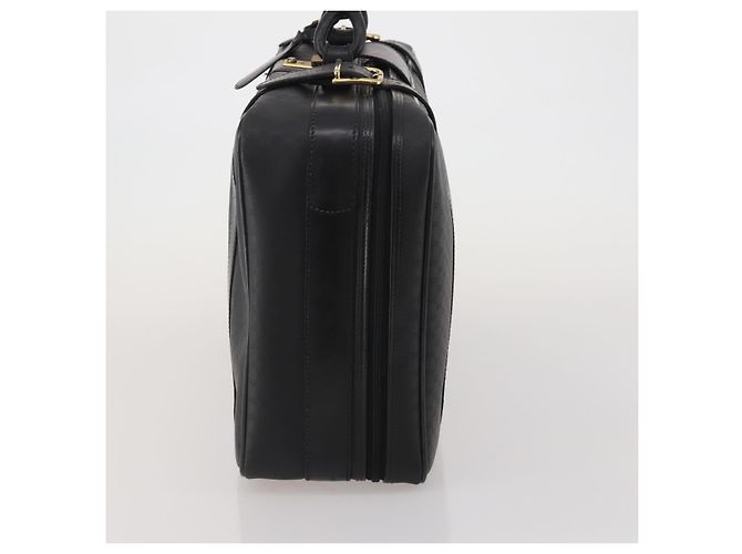GUCCI Micro GG Supreme Trunk PVC Black Gold 010 123 0520 50 Auth 197916 Nero D'oro - vista 3