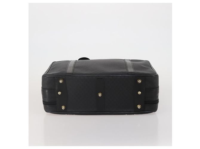 GUCCI Micro GG Supreme Trunk PVC Black Gold 010 123 0520 50 Auth 197916 Nero D'oro - vista 5