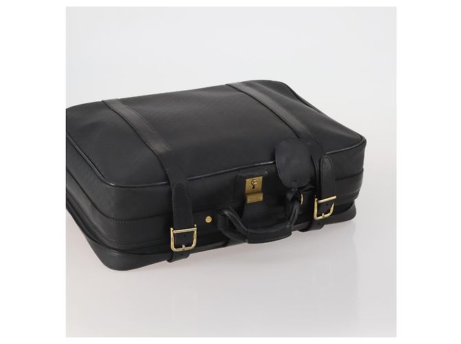 GUCCI Micro GG Supreme Trunk PVC Black Gold 010 123 0520 50 Auth 197916 Nero D'oro - vista 6