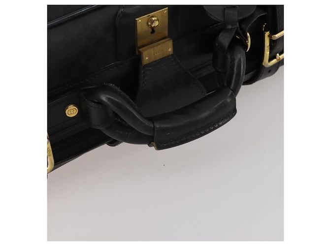 GUCCI Micro GG Supreme Trunk PVC Black Gold 010 123 0520 50 Auth 197916 Nero D'oro - vista 7