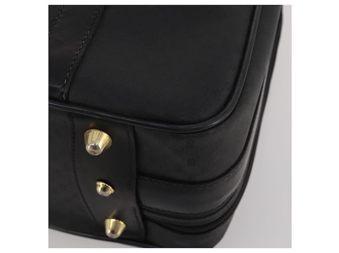 GUCCI Micro GG Supreme Trunk PVC Black Gold 010 123 0520 50 Auth 197916 Nero D'oro - vista 8