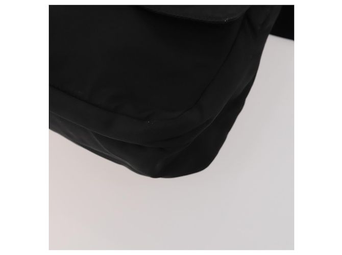 Bolso de hombro PRADA Nylon Negro Plata Auth 197886 - vista 16