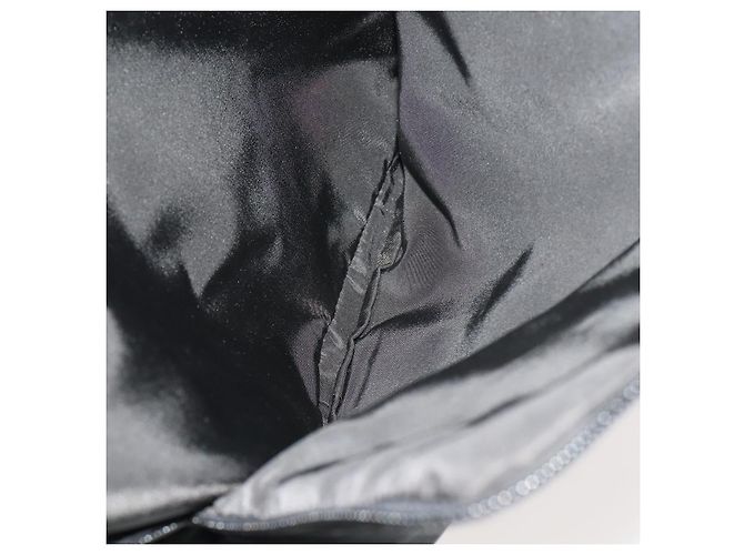 Bolso de hombro PRADA Nylon Negro Plata Auth 197886 - vista 23