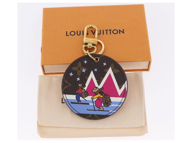 LOUIS VUITTON Monogram Porte Cles Ski Bear Charm M63756 LV Auth 203312M Monogramma - vista 11