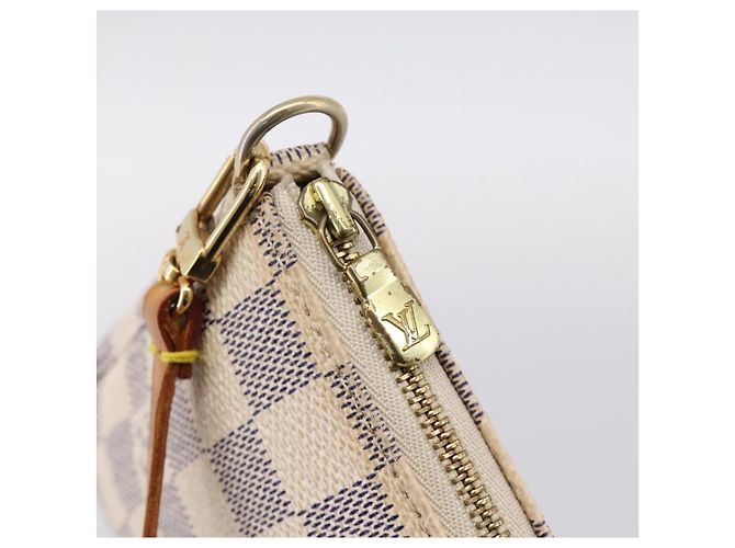 LOUIS VUITTON Damier Azur Pochette Accessoires Pouch N51986 LV Auth 202801 - vista 10