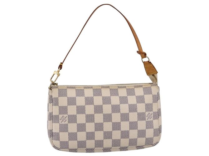 LOUIS VUITTON Damier Azur Pochette Accessoires Pouch N51986 LV Auth 202801 - vista 13