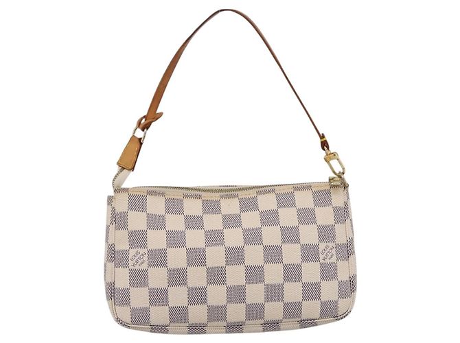 LOUIS VUITTON Damier Azur Pochette Accessoires Pouch N51986 LV Auth 202801 - vista 2