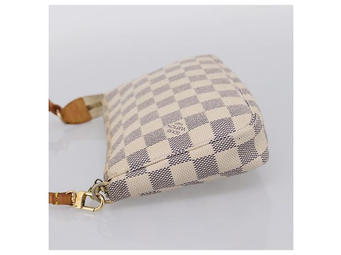 LOUIS VUITTON Damier Azur Pochette Accessoires Pouch N51986 LV Auth 202801 - vista 3