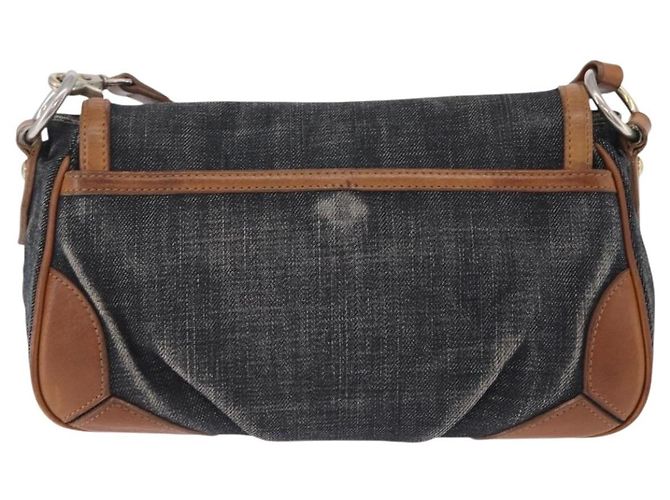 Borsa a tracolla BURBERRY Blue Label Denim Navy Gold Auth 202980 D'oro Blu navy - vista 2