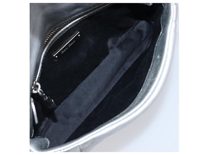 Borsa a tracolla Miu Miu in pelle argento autentica 167579A - vista 10