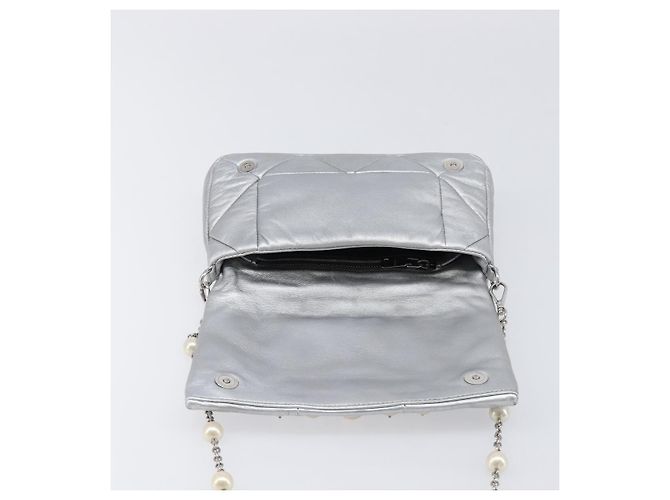 Borsa a tracolla Miu Miu in pelle argento autentica 167579A - vista 19
