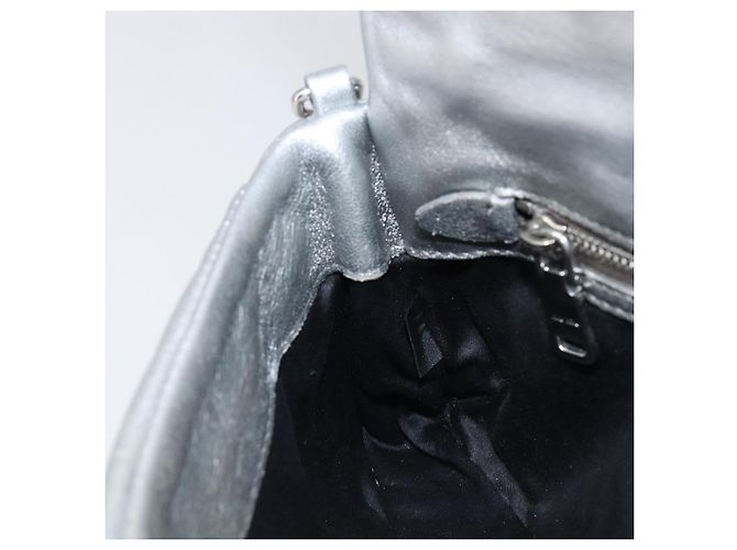 Borsa a tracolla Miu Miu in pelle argento autentica 167579A - vista 22