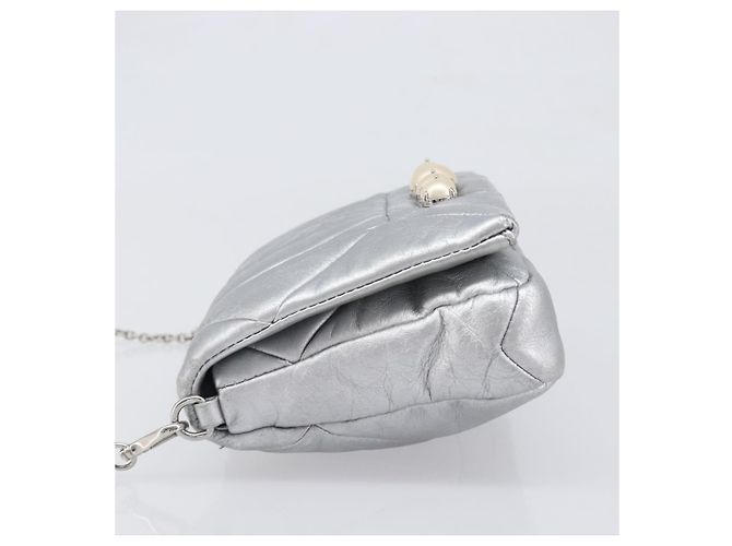 Borsa a tracolla Miu Miu in pelle argento autentica 167579A - vista 4