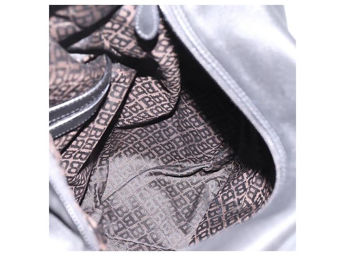 Bolsa de Ombro BALLY em Couro Preto e Dourado Auth ka6077A - vista 17