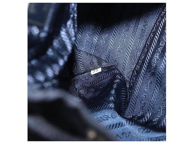 Sac à dos PRADA Nylon Black Silver Auth 199882A Noir Argenté - vue 12