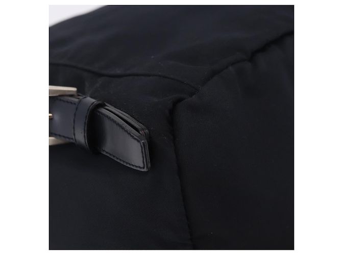 Sac à dos PRADA Nylon Black Silver Auth 199882A Noir Argenté - vue 16