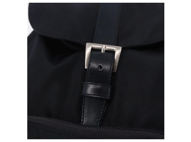 Sac à dos PRADA Nylon Black Silver Auth 199882A Noir Argenté - vue 19
