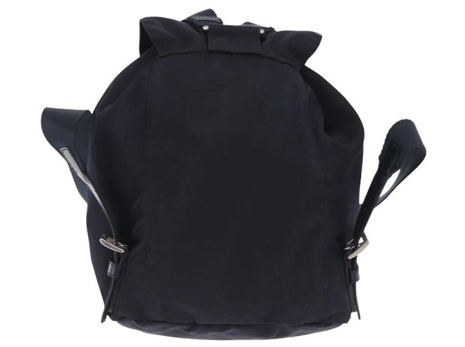 Sac à dos PRADA Nylon Black Silver Auth 199882A Noir Argenté - vue 2