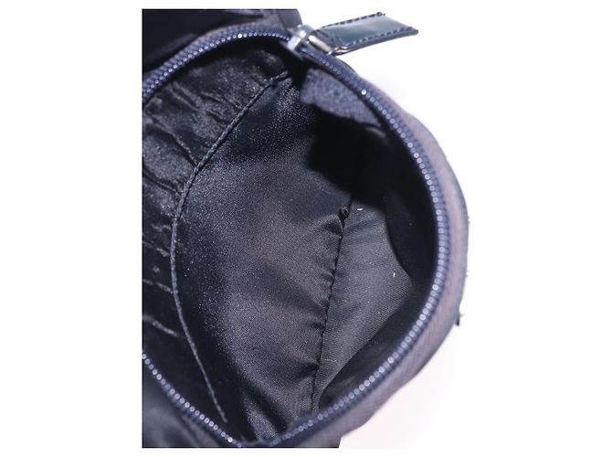 Sac à dos PRADA Nylon Black Silver Auth 199882A Noir Argenté - vue 23