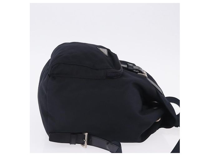 Sac à dos PRADA Nylon Black Silver Auth 199882A Noir Argenté - vue 3