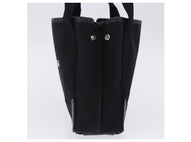Borsa a mano BALENCIAGA Navy Cabas XS Canvas Black 390346 Auth 200438A Nero - vista 3
