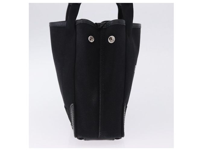Borsa a mano BALENCIAGA Navy Cabas XS Canvas Black 390346 Auth 200438A Nero - vista 4
