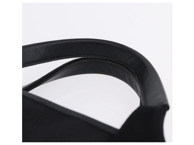 Borsa a mano BALENCIAGA Navy Cabas XS Canvas Black 390346 Auth 200438A Nero - vista 8