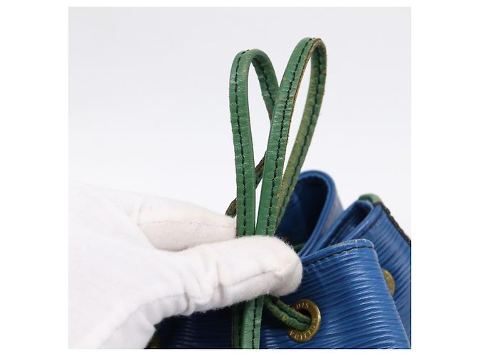 Borsa a tracolla LOUIS VUITTON Epi Noe Green Blue M44044 LV Auth ka6071 Verde - vista 10