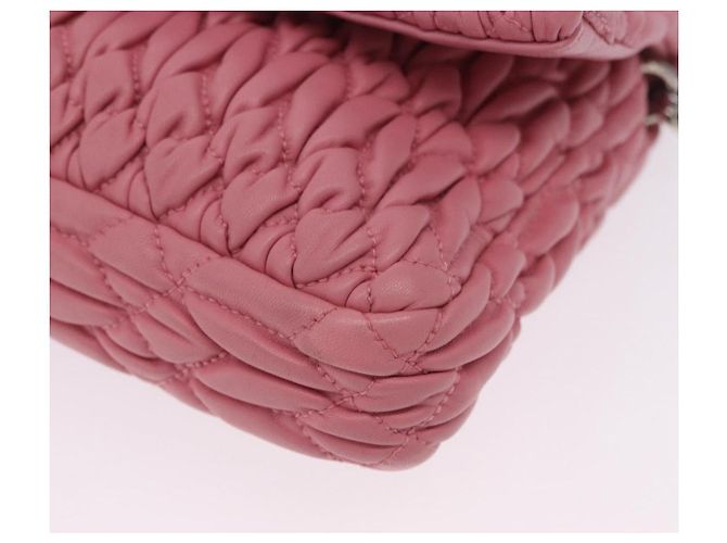 Borsa a tracolla Miu Miu Matelassé in pelle 2way Rosa Argento Auth ka6075M - vista 16