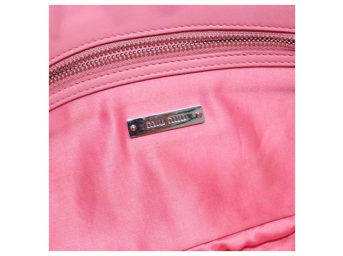 Borsa a tracolla Miu Miu Matelassé in pelle 2way Rosa Argento Auth ka6075M - vista 23