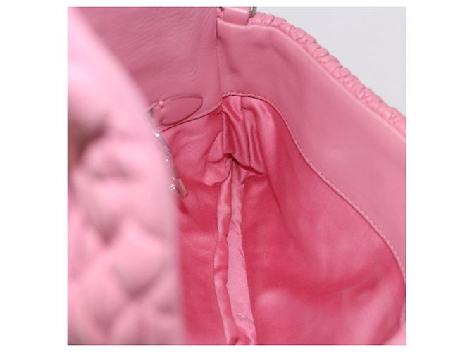 Borsa a tracolla Miu Miu Matelassé in pelle 2way Rosa Argento Auth ka6075M - vista 24