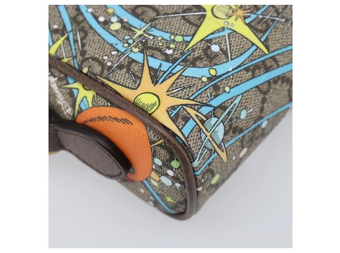 Borsa a tracolla GUCCI GG Supreme Disney Donald Duck PVC Beige 648124 Auth 202863SAM - vista 15