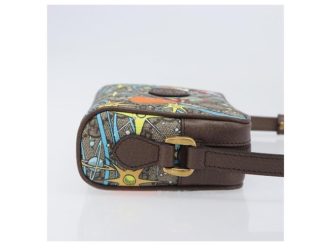 Borsa a tracolla GUCCI GG Supreme Disney Donald Duck PVC Beige 648124 Auth 202863SAM - vista 3