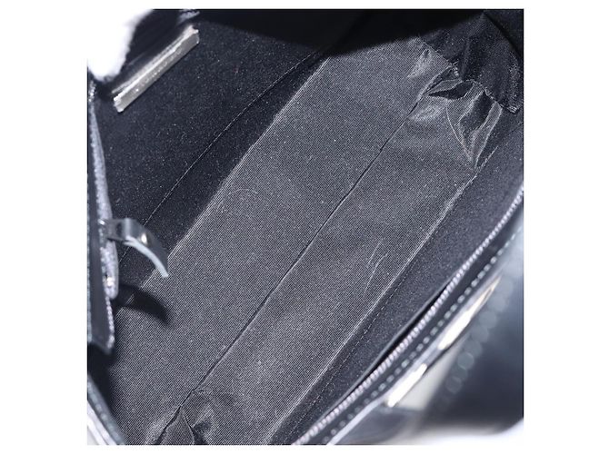 Borsa a Mano BURBERRY Nova Check Pelle Nero Argento Auth 200706V - vista 12