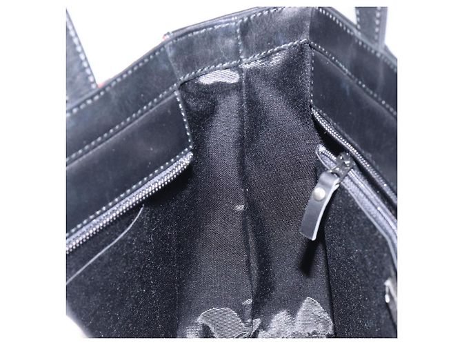 Borsa a Mano BURBERRY Nova Check Pelle Nero Argento Auth 200706V - vista 18