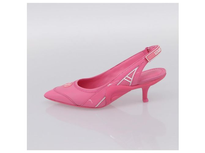 LOUIS VUITTON Arclight Pumps mit spitzer Kappe aus Leder Rosa LV Auth 202728M Pink - Ansicht 5