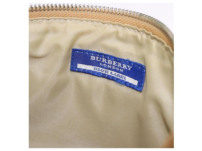 Borsa a tracolla BURBERRY Nova Check Canvas 2way Rosso Argento Auth ti4023 - vista 11