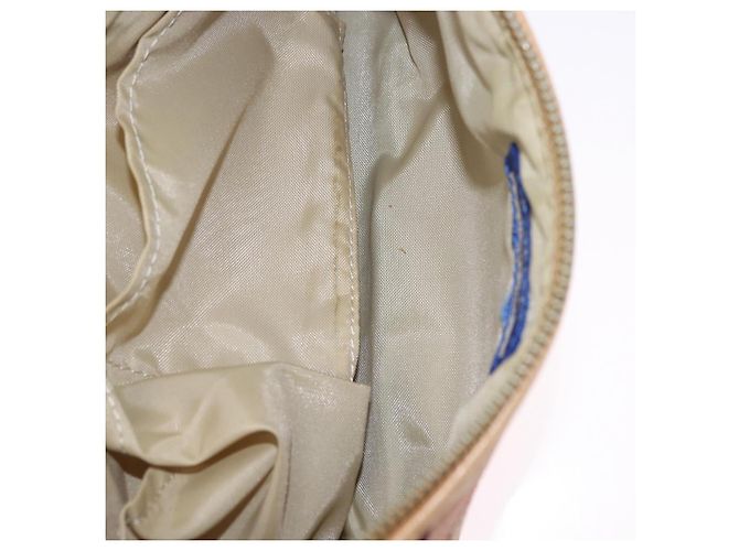 Borsa a tracolla BURBERRY Nova Check Canvas 2way Rosso Argento Auth ti4023 - vista 12