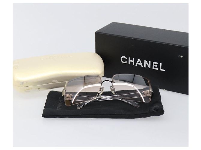 Gafas de sol sin montura CHANEL plástico Clear CC Auth BA15664M - vista 12