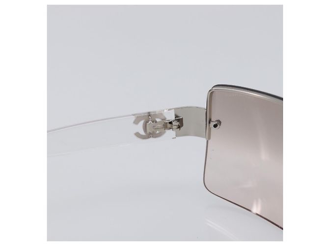 Gafas de sol sin montura CHANEL plástico Clear CC Auth BA15664M - vista 17