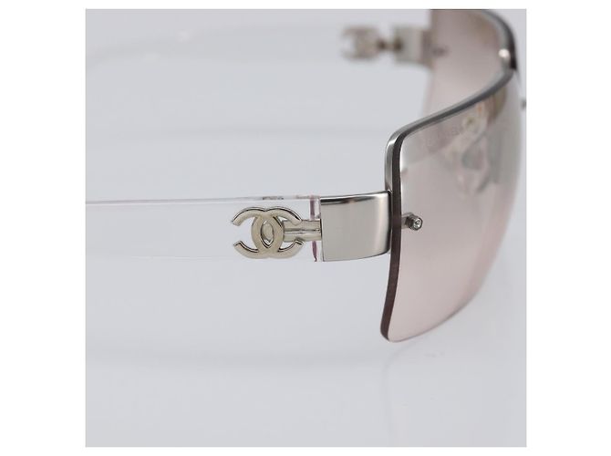 Gafas de sol sin montura CHANEL plástico Clear CC Auth BA15664M - vista 7